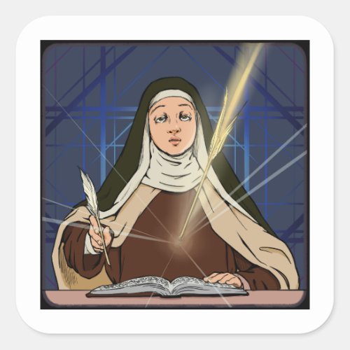St Teresa of Avila Square Sticker