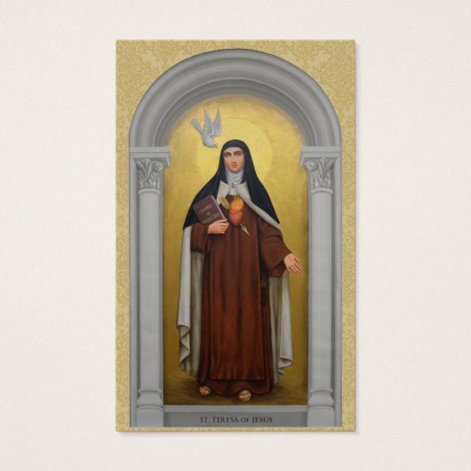 St. Teresa of Avila Teresa of Jesus Holy Card (Front)