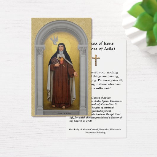 St. Teresa of Avila Teresa of Jesus Holy Card (Desk)