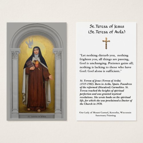 St Teresa of Avila Teresa of Jesus Holy Card