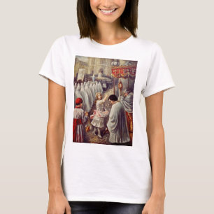 St. Teresa throws flowers to the Blessed Sacrament T-Shirt