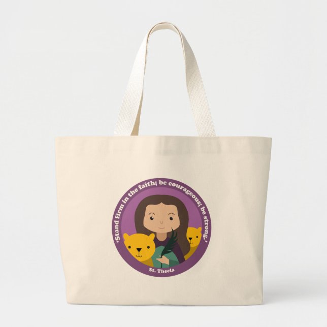 St. Thecla Large Tote Bag (Front)