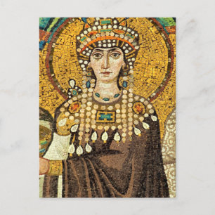 St. Theodora Byzantine Mosaic Orthodox Icon Postcard