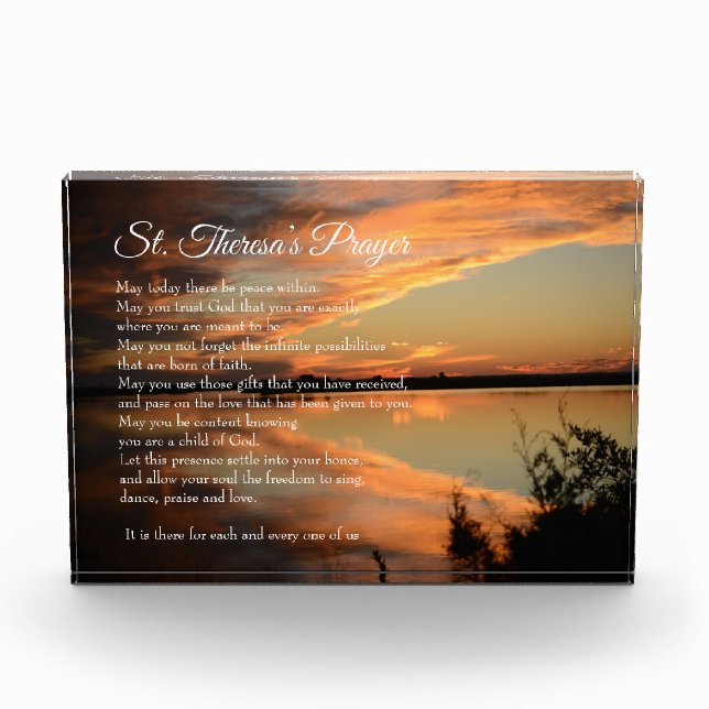 St. Theresa’s Prayer - Sunset photo (Front)