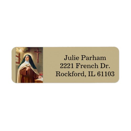 St Theresa Teresa of Avila Label