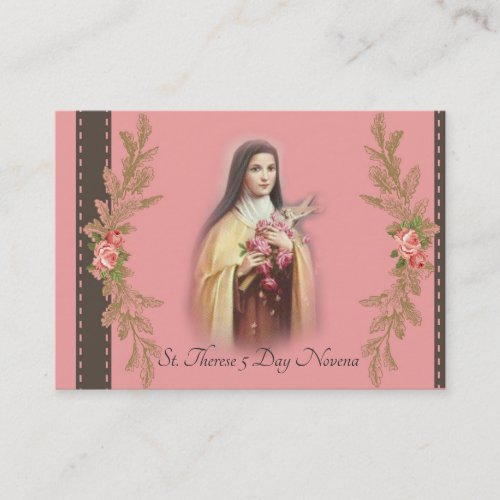 St Therese 5 Day Novena Prayer Cards