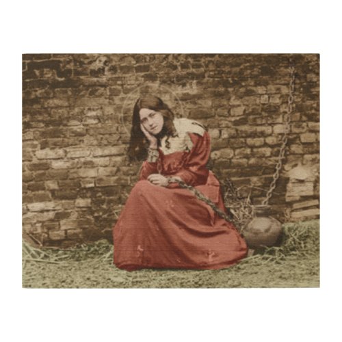 ST THERESE AS JOAN OF ARCCOLORIZED WOOD WALL ART