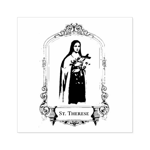 St Therese Carmelite Saint Religious Catholic Nun Rubber Stamp