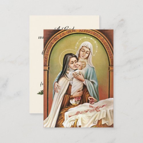 St Therese Catholic Christmas Holy Card Prayer
