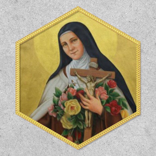 St. Therese Catholic Nun Roses Religious Patch (Front)