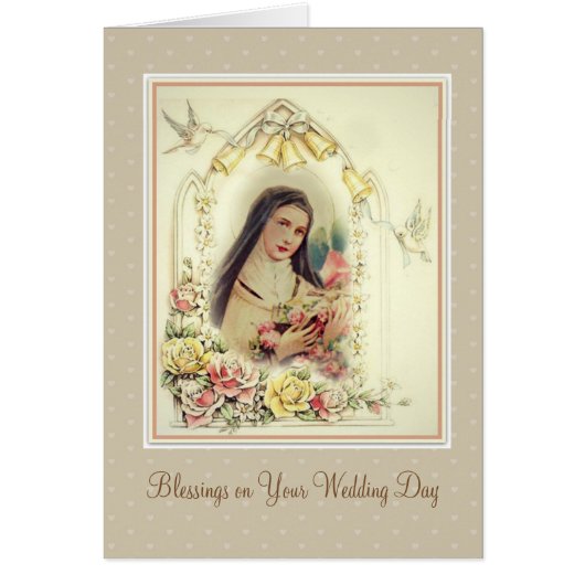 St. Therese Catholic Wedding Engagement Cards (Front)