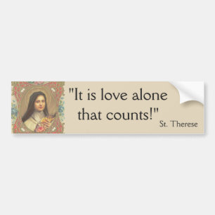 St. Therese Crucifix Nun Little FLower Bumper Sticker