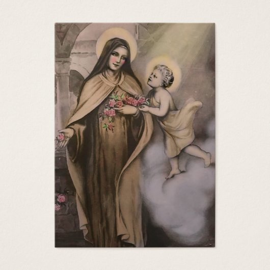St. Therese Funeral Memorial Prayer Holy Card (Front)