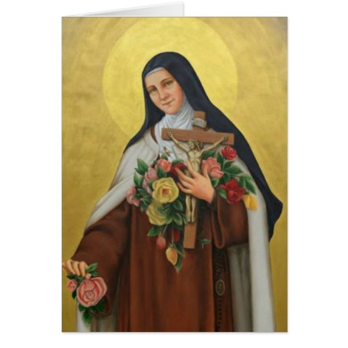 St Therese Funeral Sympathy Holy Card Thank You