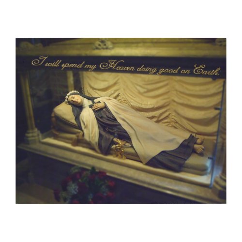 ST THERESE INCORRUPT WOOD WALL ART