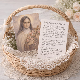 St. Therese Jesus Crucifix Novena Holy Card