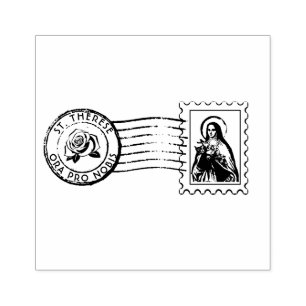 St. Therese Jesus Feast Day Religious Catholic Rubber Stamp