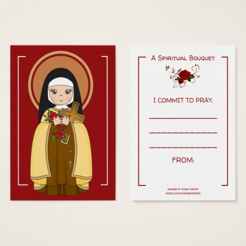 St Therese Jesus  Spiritual Bouquet Prayer Roses