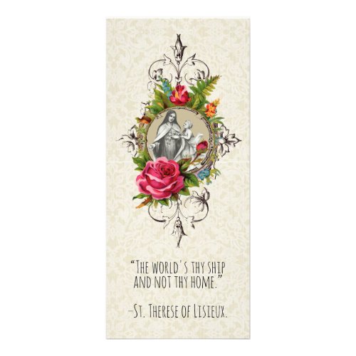 St Therese Lisieux Catholic Funeral Prayer Card