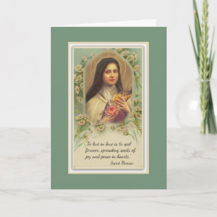 St. Therese Little Flower Carmelite Quote Card