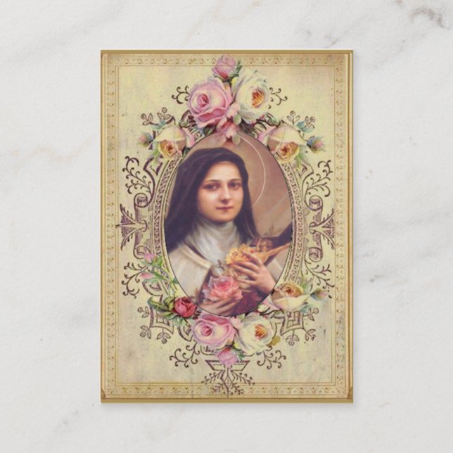 St. Therese Little Flower  Novena Holy Card (Front)
