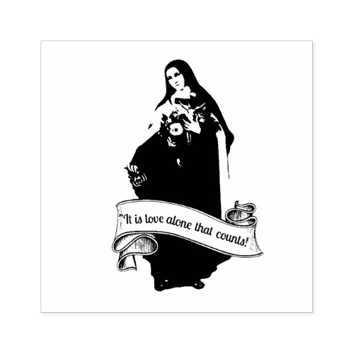 St Therese Little Flower Religious Nun Quote Rubber Stamp
