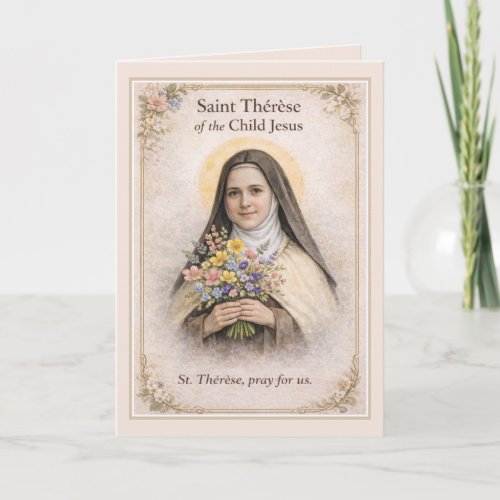 St Thérèse Little Way Flowers Prayer All Occasion Card
