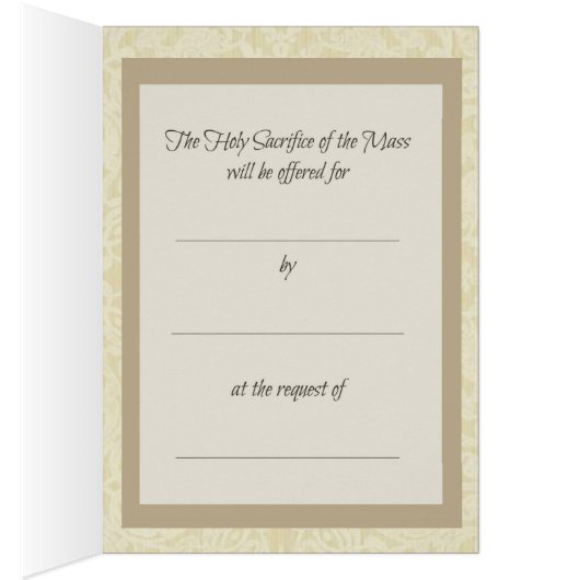 St. Therese Mass Memorial Offering Card (Inside (Right))