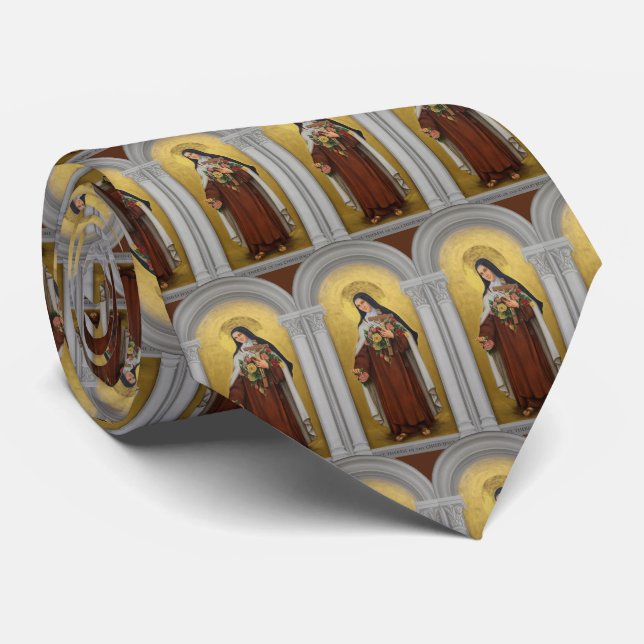 St. Therese of Child Jesus Carmelite Nun Neck Tie (Rolled)