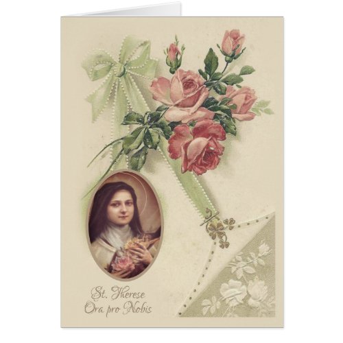 St Therese of Child Jesus Roses Vintage Religious