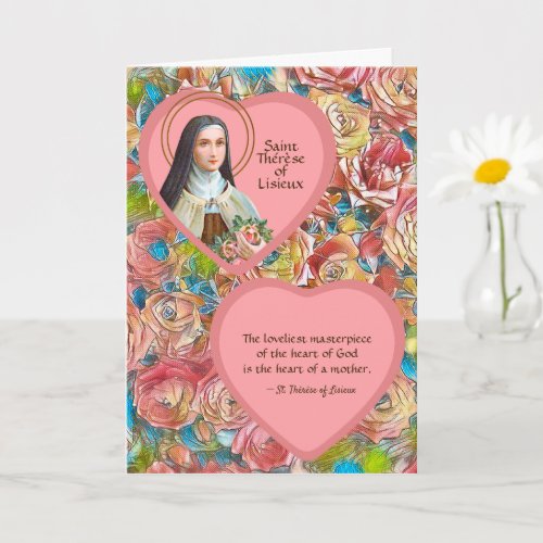 St Therese of Lisieux BJE 01 Quote for Mothers Card