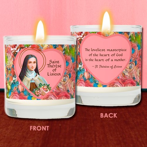 St Therese of Lisieux BJE 01 Quote for Mothers Scented Candle