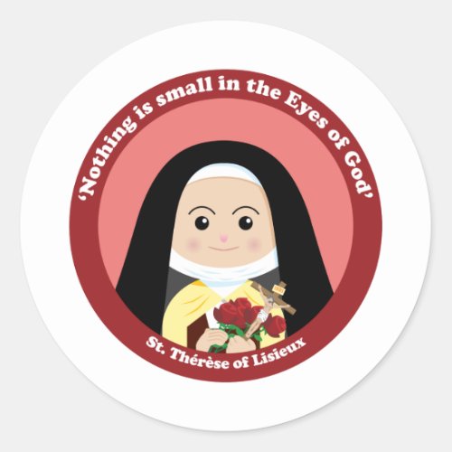 St Thrse of Lisieux Classic Round Sticker