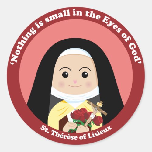 St Thrse of Lisieux Classic Round Sticker