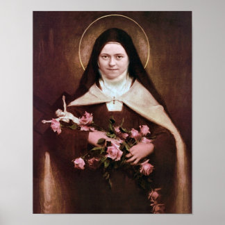 St Therese of Lisieux Devotional Image. Poster