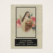St. Therese of Lisieux Funeral Memorial Holy Card (Front)