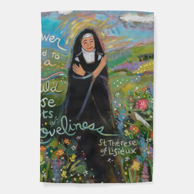 St. Therese of Lisieux Garden Flag (full bleed) (Front)