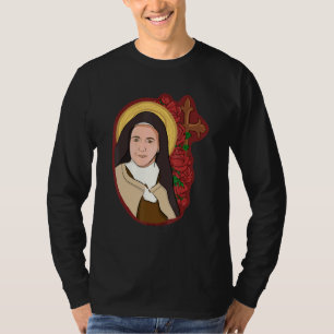 St Therese Of Lisieux Kids Little Flower Rose Cath T-Shirt