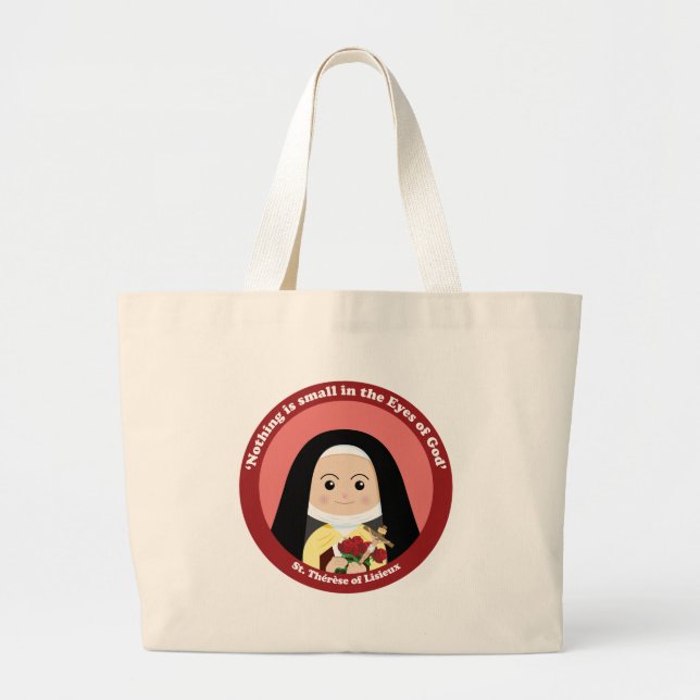 St. Thérèse of Lisieux Large Tote Bag (Front)
