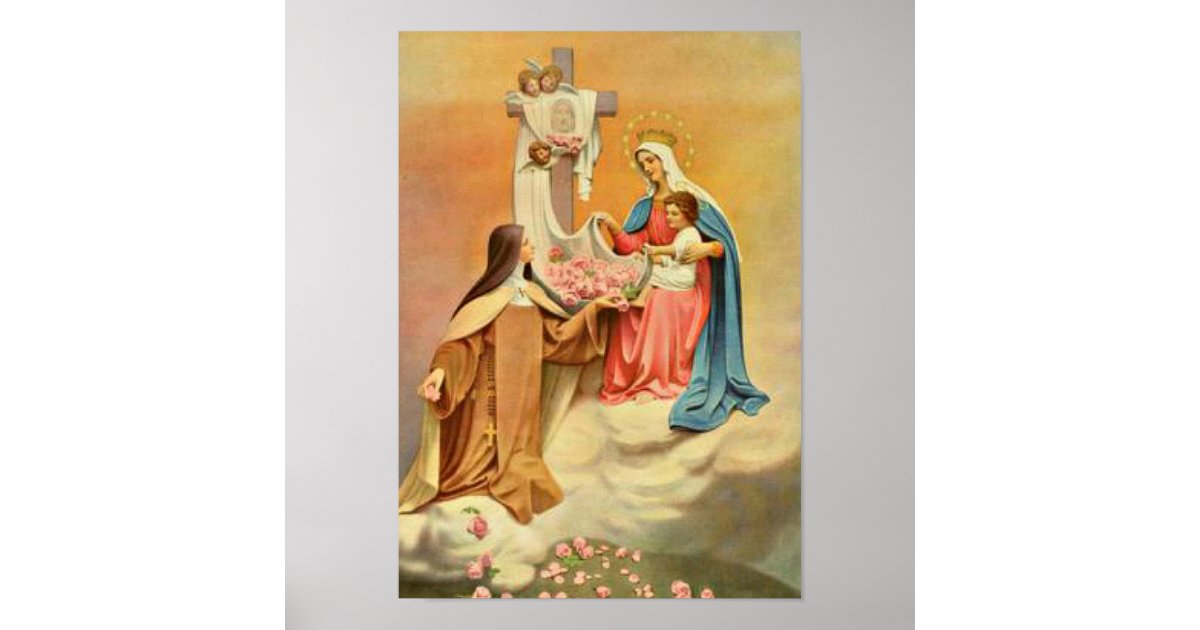 St. Therese of Lisieux Little Flower of Jesus Mary Poster | Zazzle