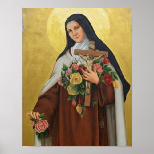 St Therese of Lisieux Little Flower of Jesus Poster