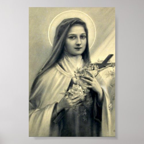 St Therese of Lisieux Little Flower of Jesus Poster