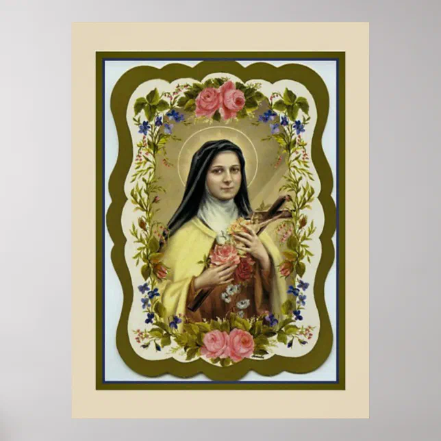 St. Therese of Lisieux Little Flower of Jesus Poster | Zazzle