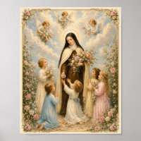 St. Thérèse of Lisieux "Little Flower" w/Children
