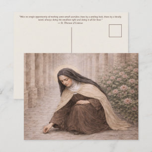 St. Therese of Lisieux "Little Way"  Postcard