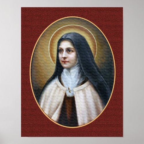 St Therese of Lisieux Portrait Poster