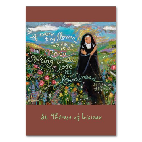 St Therese of Lisieux prayer card