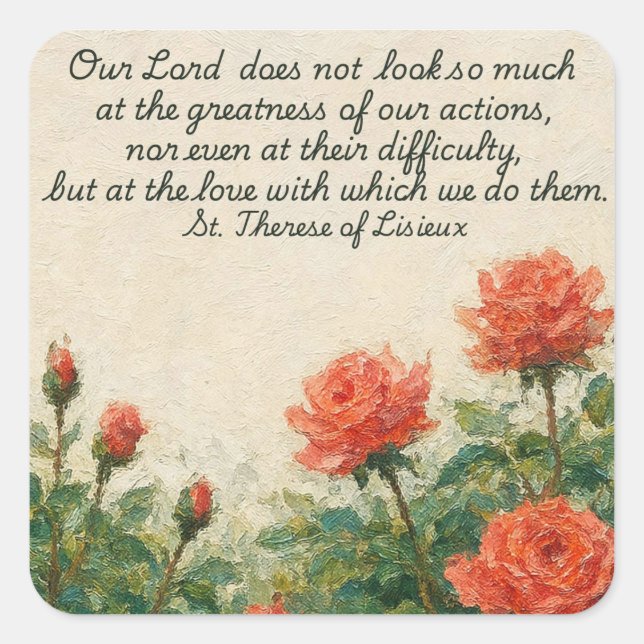St. Therese of Lisieux Quote Sticker  (Front)