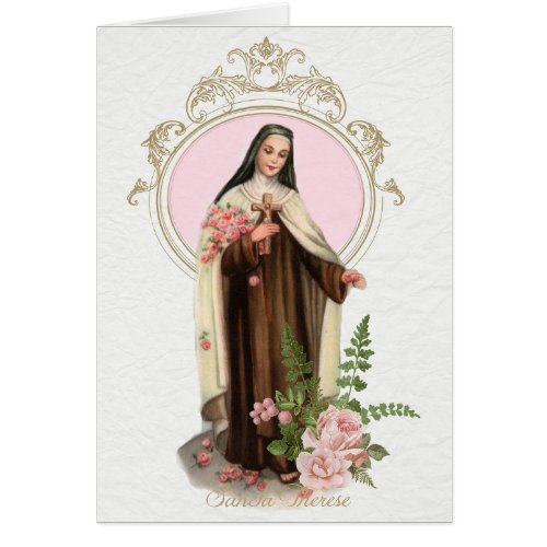 St Therese of Lisieux Roses Vintage Religious