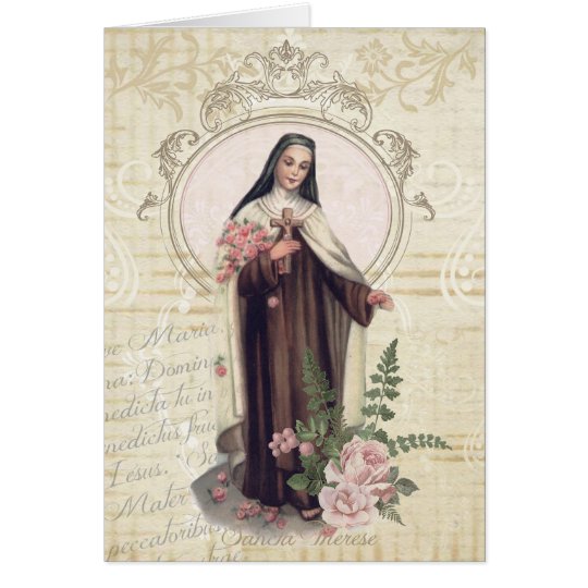 St. Therese of Lisieux Roses Vintage Religious | Zazzle.com